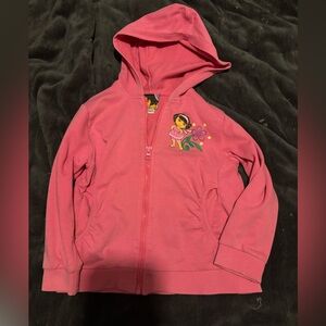 Size 5 2007 Dora zip up hoodie (stained)